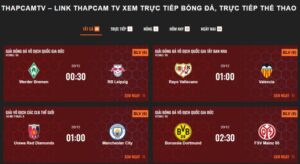 Thapcam TV- Kênh trực tiếp bóng đá uy tín hàng đầu (2)